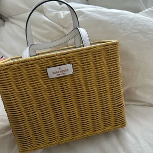 Kate Spade wicker basket tote